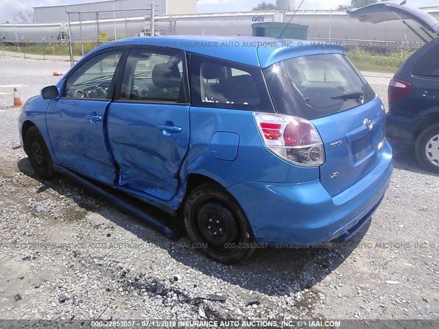 2T1KR32E68C718081 - 2008 TOYOTA COROLLA MATRIX XR BLUE photo 3