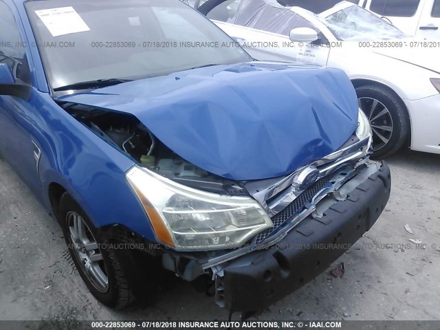 1FAHP35N68W183553 - 2008 FORD FOCUS SE/SEL/SES BLUE photo 6