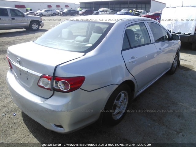 5YFBU4EE8DP182597 - 2013 TOYOTA COROLLA S/LE SILVER photo 4