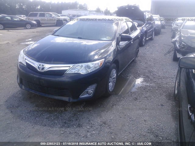 4T4BF1FK2CR270223 - 2012 TOYOTA CAMRY SE/LE/XLE BLUE photo 2