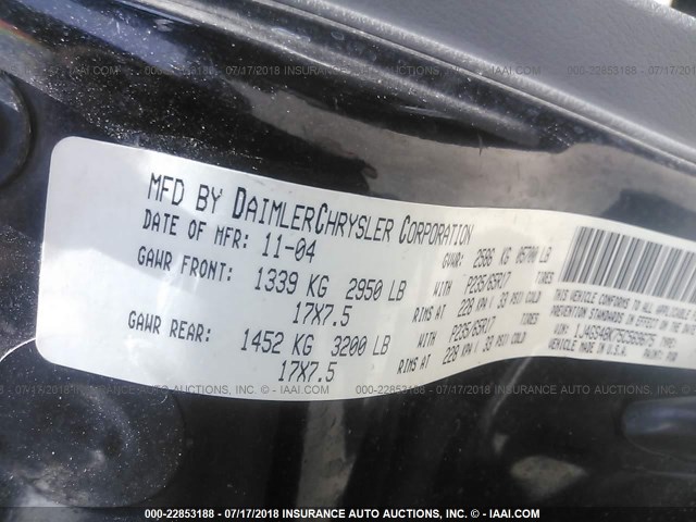 1J4GS48K75C569675 - 2005 JEEP GRAND CHEROKEE LAREDO/COLUMBIA/FREEDOM 黑色 照片 9