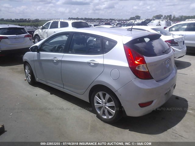 KMHCU5AE9DU079476 - 2013 HYUNDAI ACCENT GLS/SE SILVER photo 3