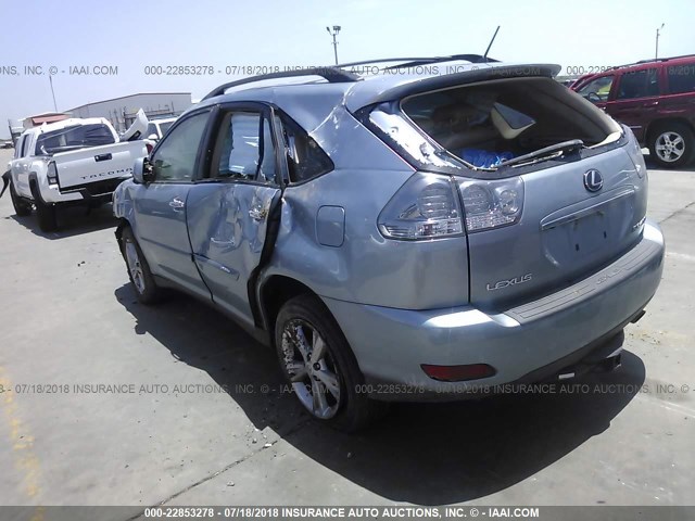 JTJHW31UX82045187 - 2008 LEXUS RX 400H BLUE photo 3