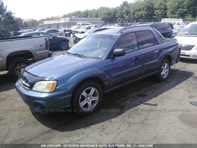 4S4BT62C467100852 - 2006 SUBARU BAJA SPORT BLUE photo 2