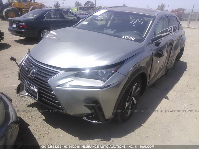 JTJBJRBZ0J2087276 - 2018 LEXUS NX 300H SILVER photo 2