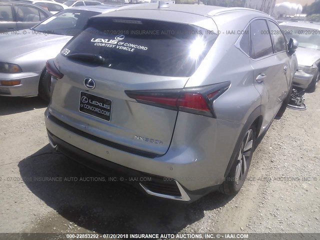 JTJBJRBZ0J2087276 - 2018 LEXUS NX 300H SILVER photo 4