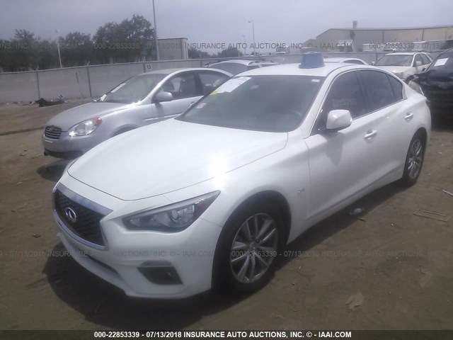 JN1CV7AP0JM240665 - 2018 INFINITI Q50 PURE/LUXE WHITE photo 2