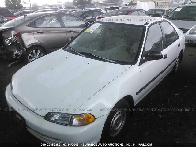 1HGEG8645RL029761 - 1994 HONDA CIVIC DX/LX/SE WHITE photo 2