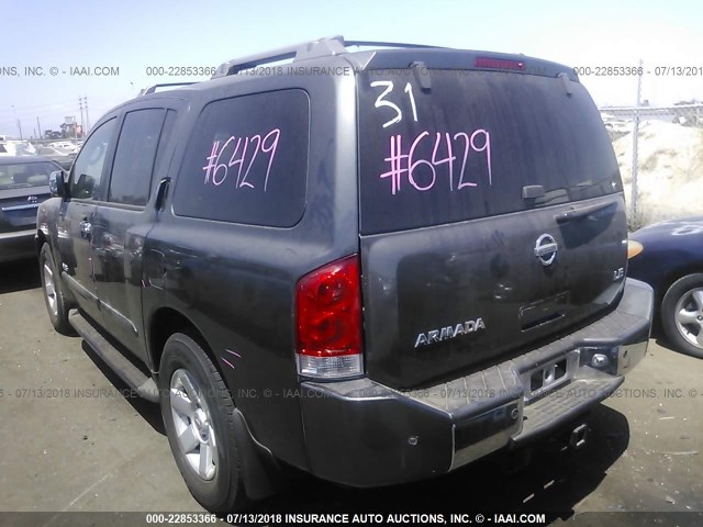 5N1AA08A16N702561 - 2006 NISSAN ARMADA SE/LE GRAY photo 3