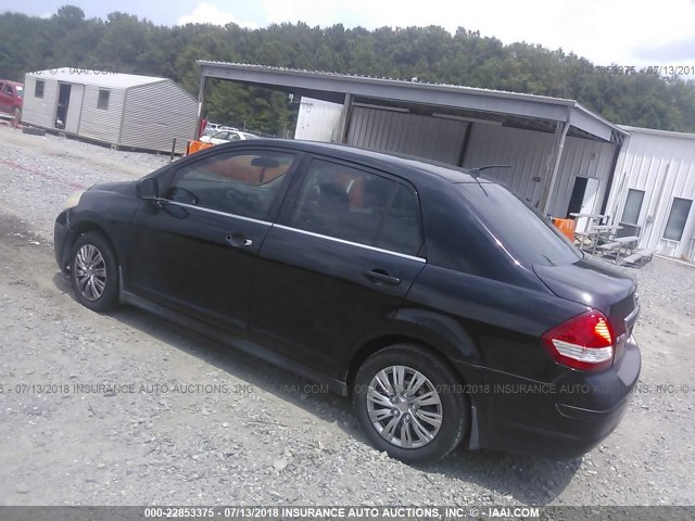 3N1BC11E59L368712 - 2009 NISSAN VERSA S/SL BLACK photo 3