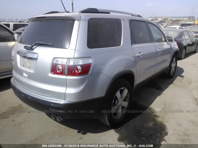 1GKLRMED1AJ116054 - 2010 GMC ACADIA SLT-1 Srebrny zdjęcie 4