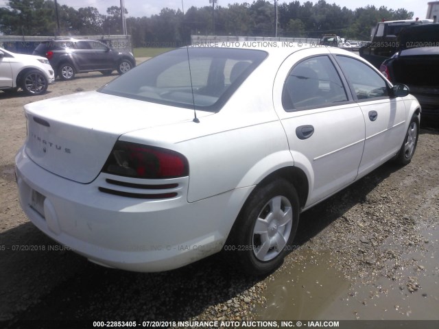 1B3EL36T04N354210 - 2004 DODGE STRATUS SE WHITE photo 4