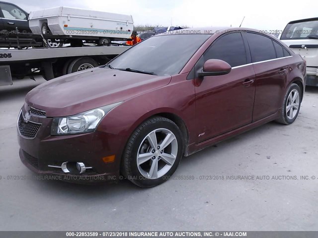 1G1PG5SC0C7339022 - 2012 CHEVROLET CRUZE LT ORANGE photo 2