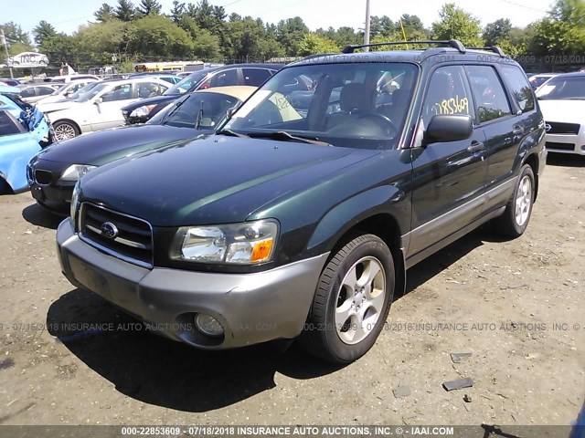 JF1SG65613H745503 - 2003 SUBARU FORESTER 2.5XS Зеленый фото 2