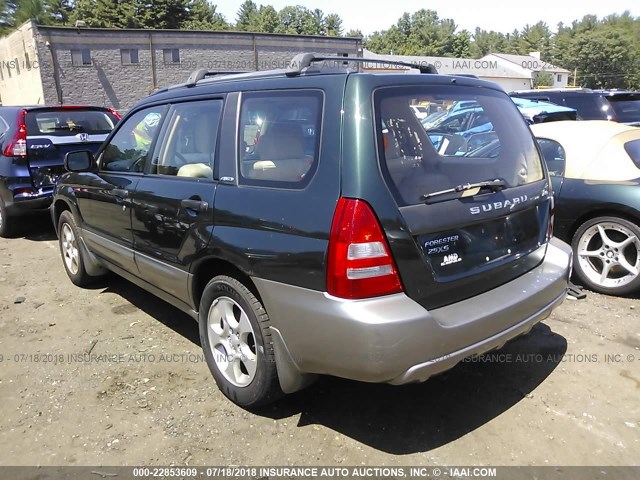 JF1SG65613H745503 - 2003 SUBARU FORESTER 2.5XS Зеленый фото 3