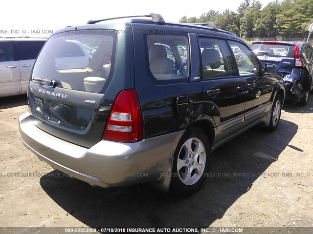 JF1SG65613H745503 - 2003 SUBARU FORESTER 2.5XS Зеленый фото 4