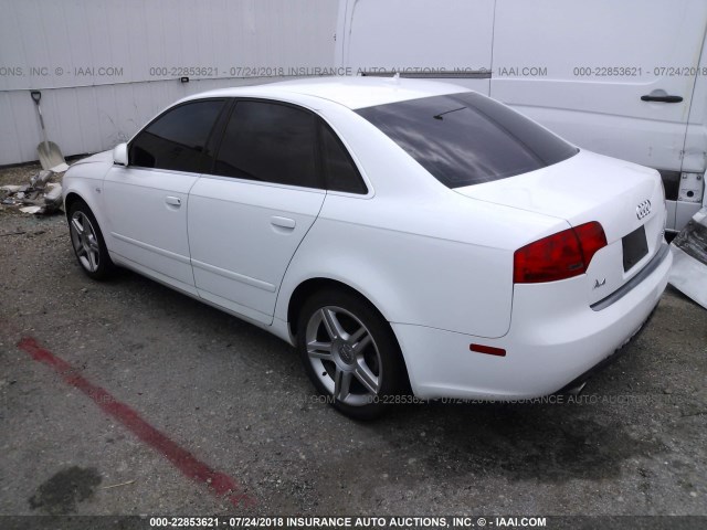 WAUAF78E37A151251 - 2007 AUDI A4 2/TURBO WHITE photo 3