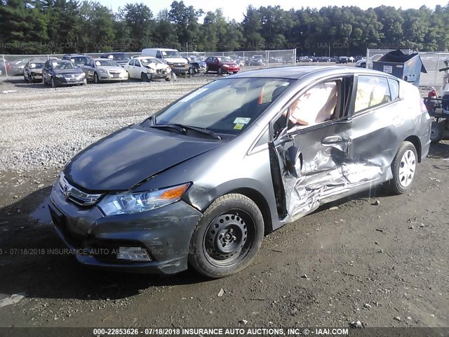 JHMZE2H32ES000904 - 2014 HONDA INSIGHT GRAY photo 2