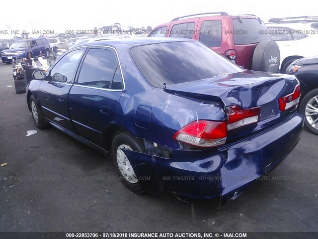 1HGCF86692A040243 - 2002 HONDA ACCORD VALUE BLUE photo 3