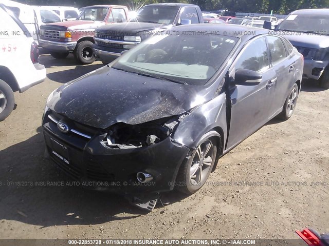 1FADP3F25EL349870 - 2014 FORD FOCUS SE BLACK photo 2