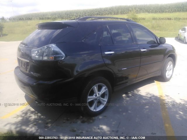 JTJHW31U582071714 - 2008 LEXUS RX 400H BLACK photo 4