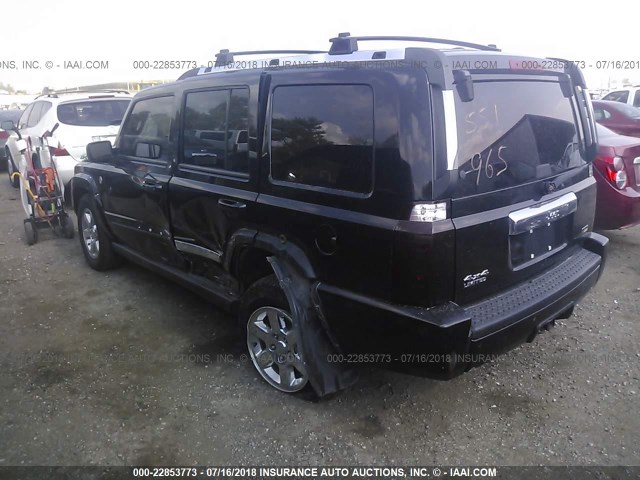 1J8HG58P27C528721 - 2007 JEEP COMMANDER LIMITED BLACK photo 3