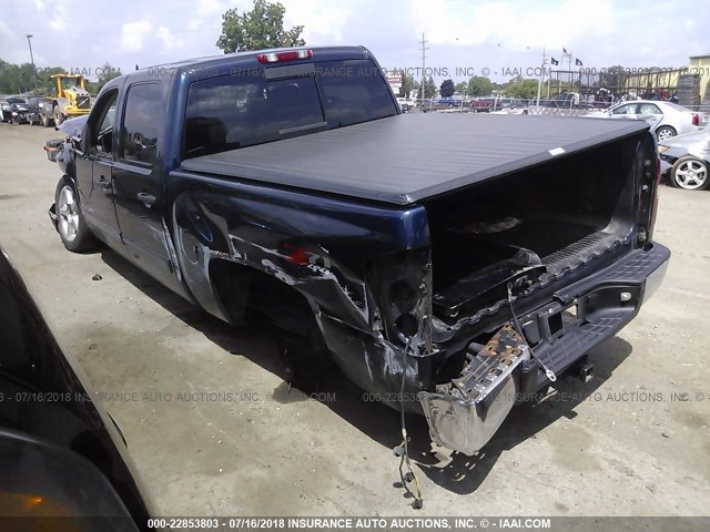 2GCEK13MX71512111 - 2007 CHEVROLET SILVERADO K1500 CREW CAB BLUE photo 3