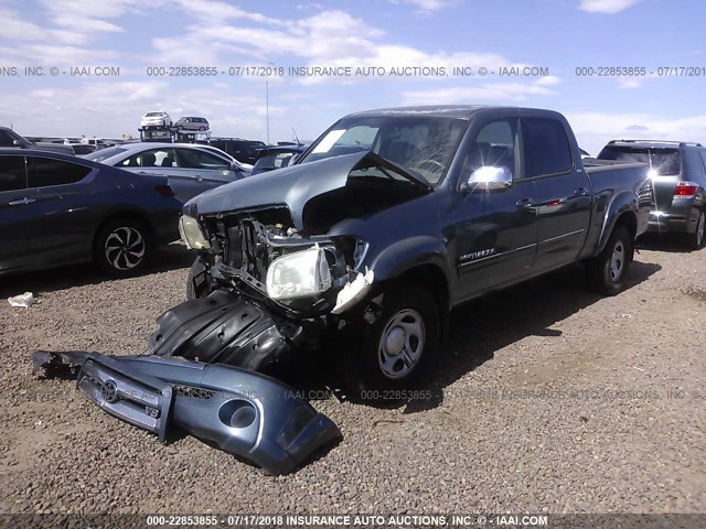 5TBET34166S560265 - 2006 TOYOTA TUNDRA DOUBLE CAB SR5 BLUE photo 2