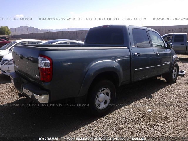 5TBET34166S560265 - 2006 TOYOTA TUNDRA DOUBLE CAB SR5 BLUE photo 4