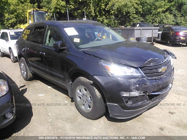 1GNKRFED7EJ217891 - 2014 CHEVROLET TRAVERSE LS GRAY photo 1