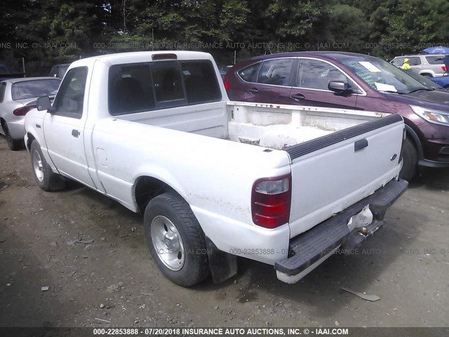 1FTYR10D82TA64581 - 2002 FORD RANGER WHITE photo 3