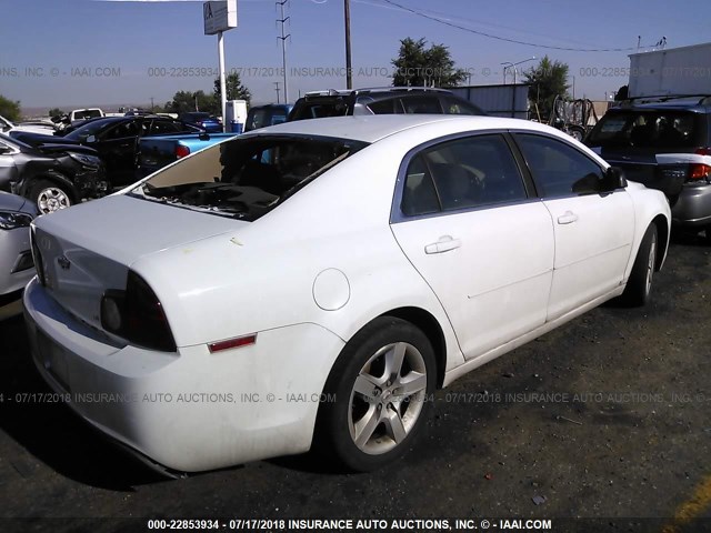 1G1ZG57B994234143 - 2009 CHEVROLET MALIBU LS Ақ фото 4
