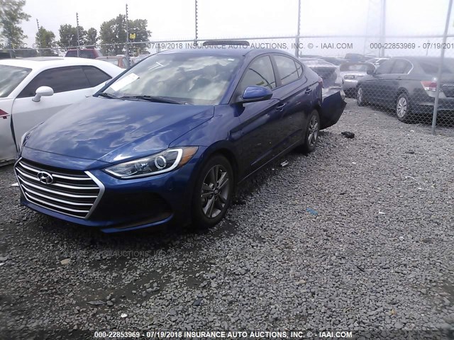 5NPD84LF9JH246034 - 2018 HYUNDAI ELANTRA SEL/VALUE/LIMITED BLUE photo 2