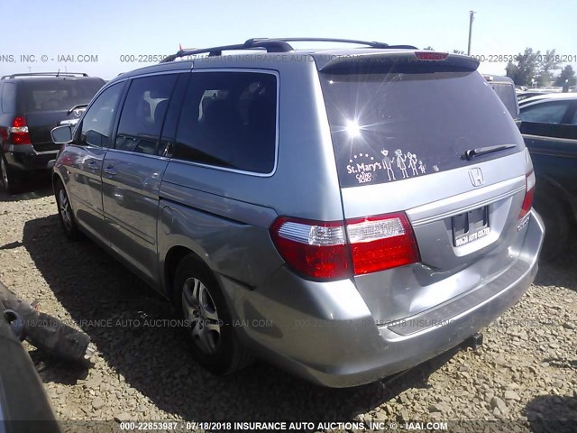 5FNRL387X5B108359 - 2005 HONDA ODYSSEY EXL Light Blue photo 3