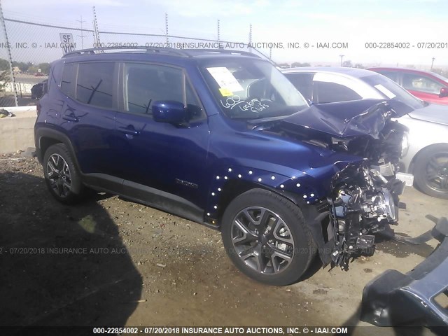 ZACCJABT6GPD36814 - 2016 JEEP RENEGADE LATITUDE BLUE photo 1