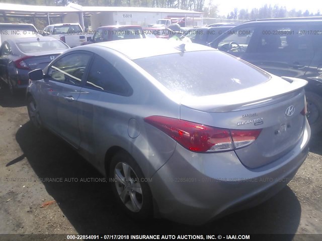 KMHDH6AEXDU018622 - 2013 HYUNDAI ELANTRA COUPE GS/SE GRAY photo 3