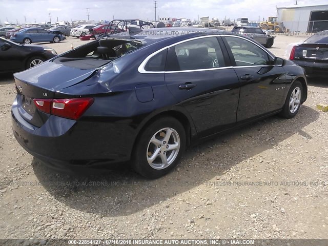 1G1ZB5ST8GF271782 - 2016 CHEVROLET MALIBU LS Қою көк фото 4