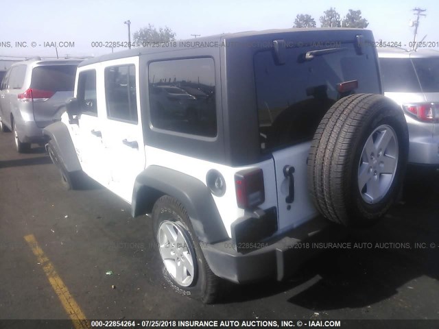 1C4BJWDG9HL549772 - 2017 JEEP WRANGLER UNLIMITE SPORT WHITE photo 3