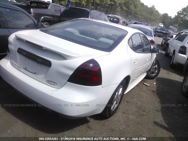 2G2WP522351349994 - 2005 PONTIAC GRAND PRIX WHITE photo 4