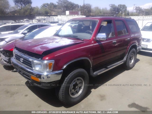 JT3VN39W5P0128085 - 1993 TOYOTA 4RUNNER VN39 SR5 RED photo 2