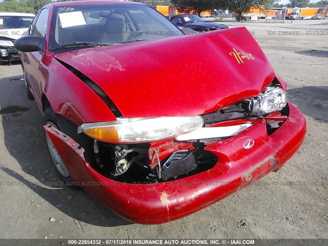 1G3NK12T41C150898 - 2001 OLDSMOBILE ALERO GX RED photo 6