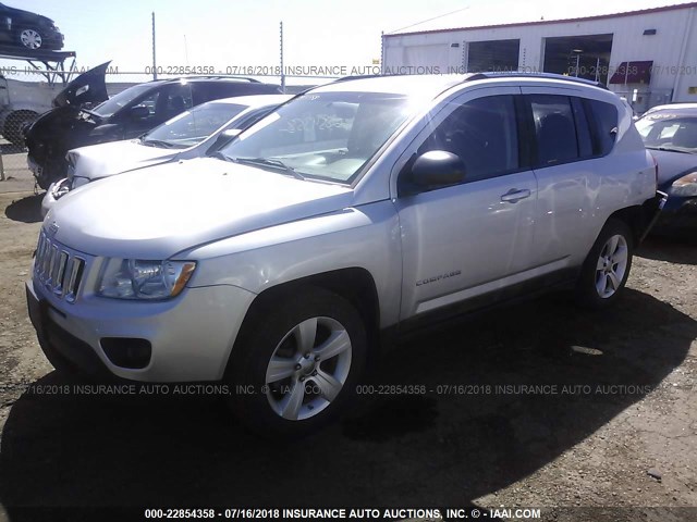 1J4NF1FB8BD148440 - 2011 JEEP COMPASS SPORT SILVER photo 2