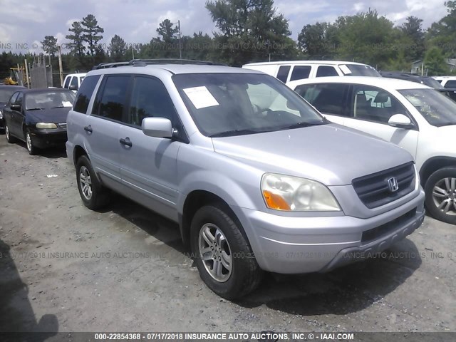 2HKYF18533H582285 - 2003 HONDA PILOT EXL SILVER photo 1