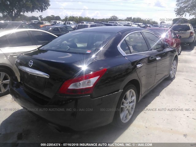 1N4AA5AP2AC866914 - 2010 NISSAN MAXIMA S/SV BLACK photo 4