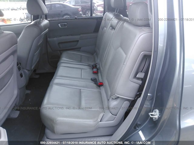 5FNYF38889B023599 - 2009 HONDA PILOT TOURING GRAY photo 8