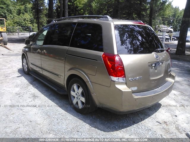 5N1BV28U14N317335 - 2004 NISSAN QUEST S/SE/SL BEIGE photo 3