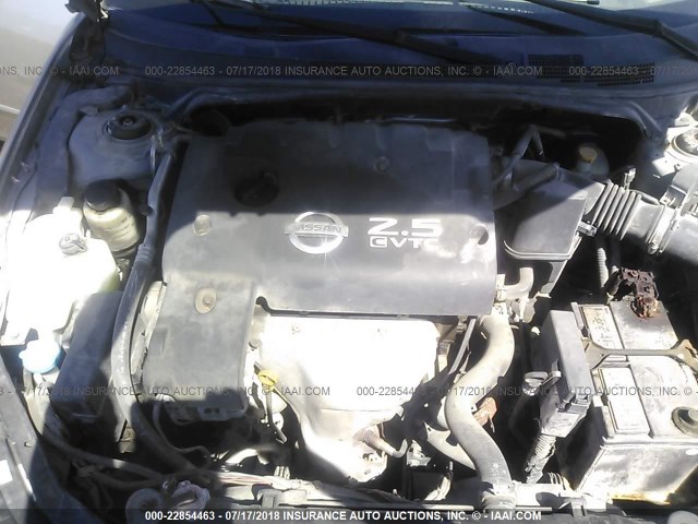 1N4AL11D75N449968 - 2005 NISSAN ALTIMA S/SL SILVER photo 10