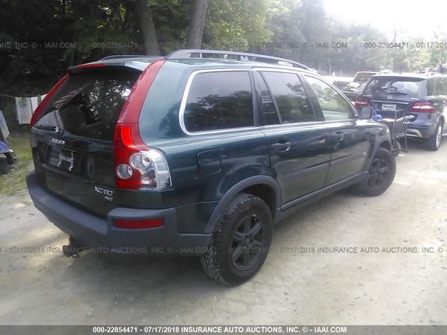 YV1CZ59H931007319 - 2003 VOLVO XC90 GREEN photo 4