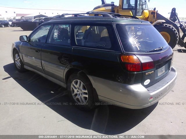 4S3BH675527655593 - 2002 SUBARU LEGACY OUTBACK AWP 绿色 照片 3