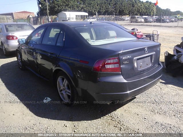 19UUA66247A023247 - 2007 ACURA TL GRAY photo 3